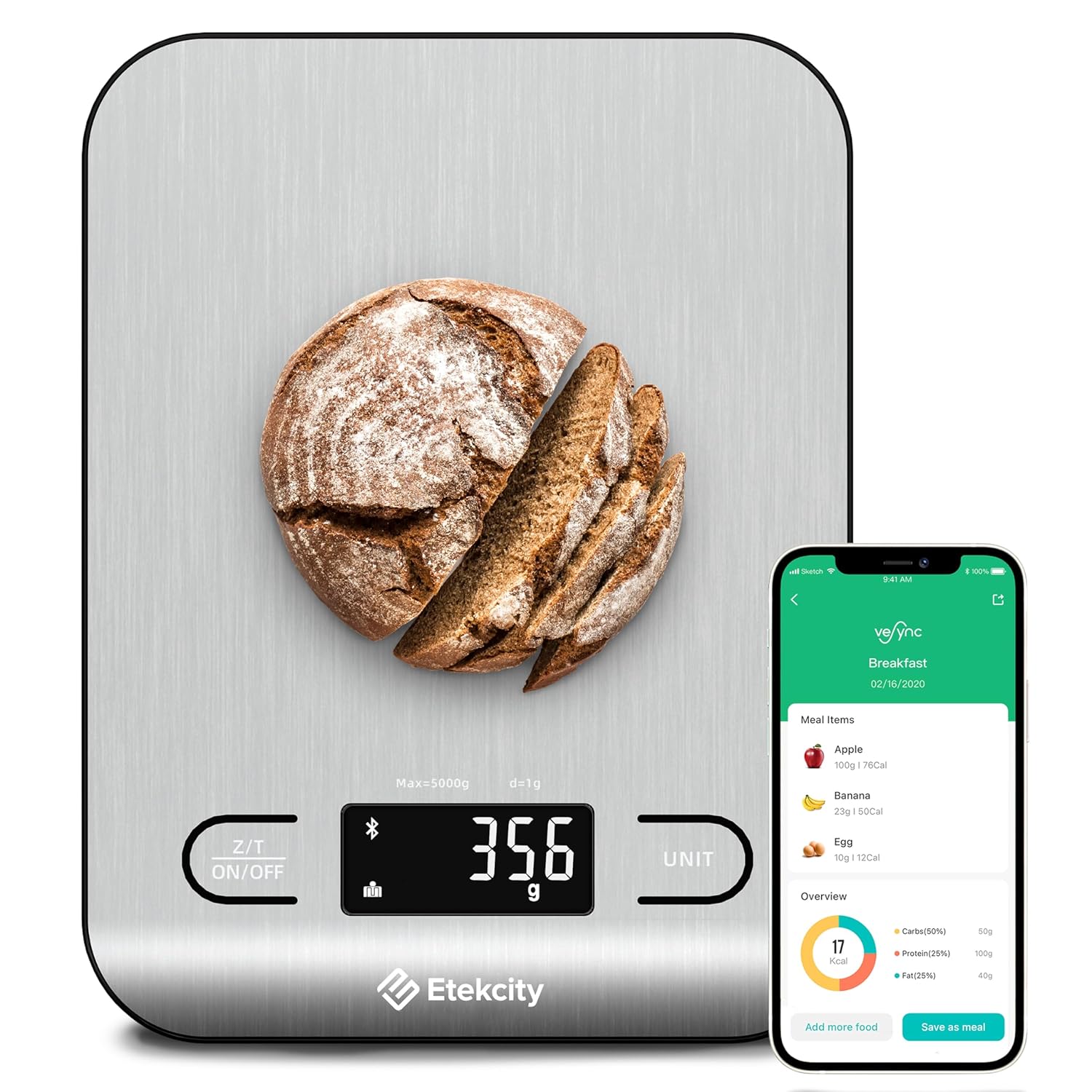 Meal Prep Keto - Food Nutrition Kitchen Scale, Digital Grams