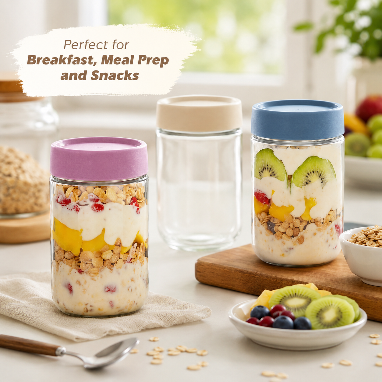 Overnight Oats Jar with Airtig - Meal Prep Yogurt recension och pris