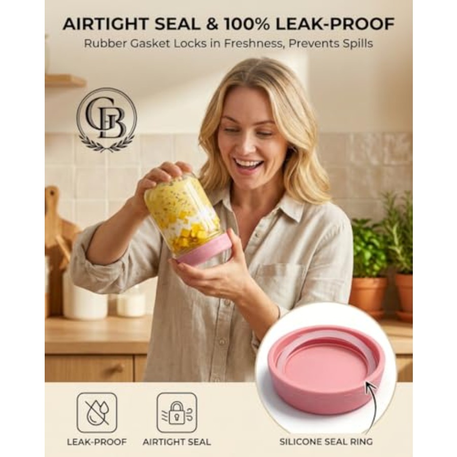 16 OZ 4Pack, Overnight Oats Ja - Meal Prep Yogurt Parfait recension och pris