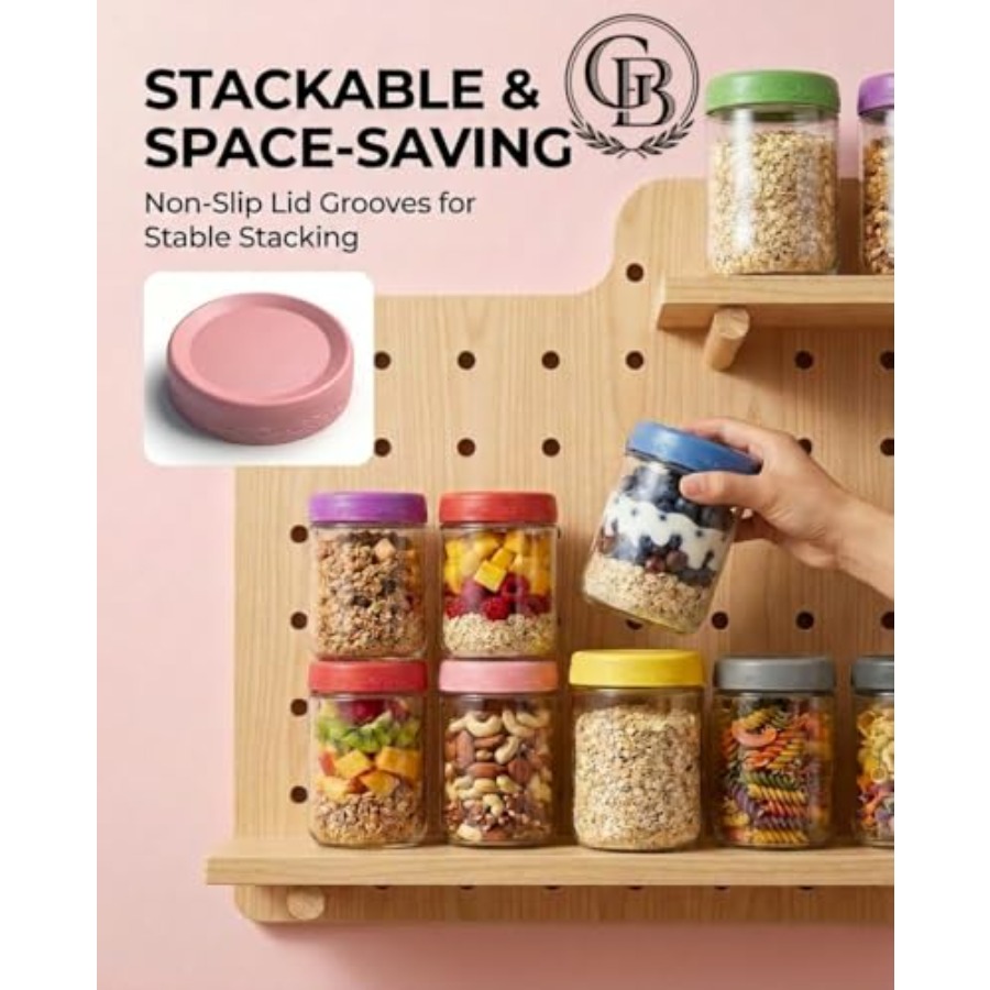 16 OZ 4Pack, Overnight Oats Ja - Meal Prep Yogurt Parfait recension och pris