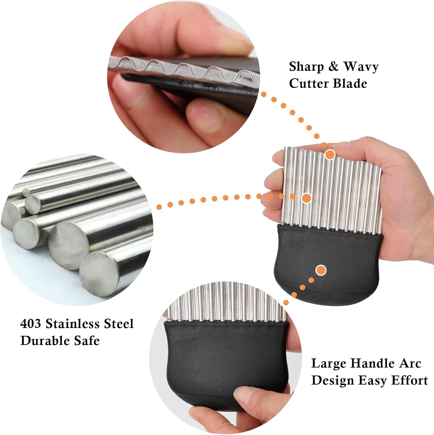 2 Pcs Stainless Steel Crinkle  - Meal Prep Quick recension och pris