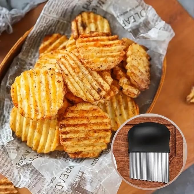 2 Pcs Stainless Steel Crinkle  - Meal Prep Quick recension och pris