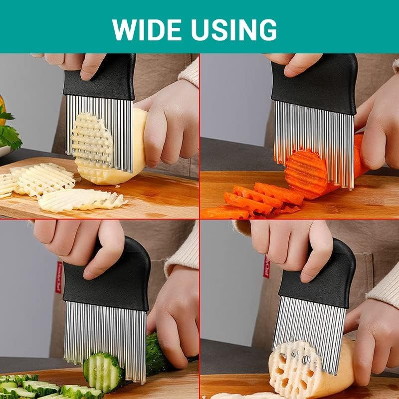 2 Pcs Stainless Steel Crinkle  - Meal Prep Quick recension och pris