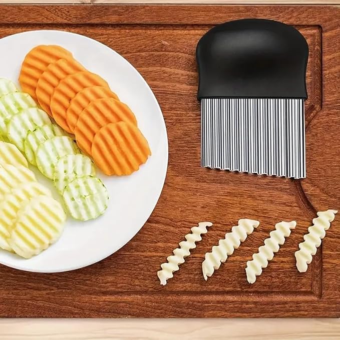 2 Pcs Stainless Steel Crinkle  - Meal Prep Quick recension och pris