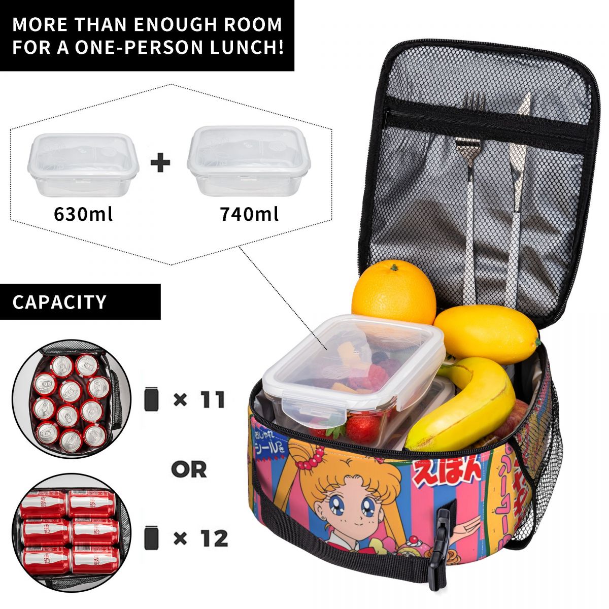 Cartoon Sailors Moons Insulate - Meal Prep Bag recension och pris