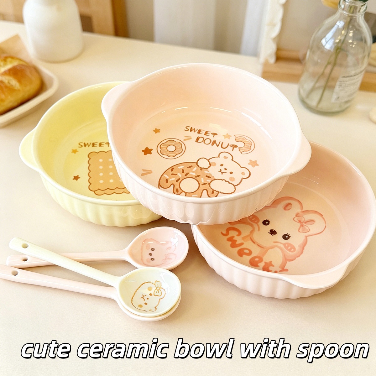 7.5 Inch Cute Cartoon Bear Rab - Meal Prep Microwave recension och pris