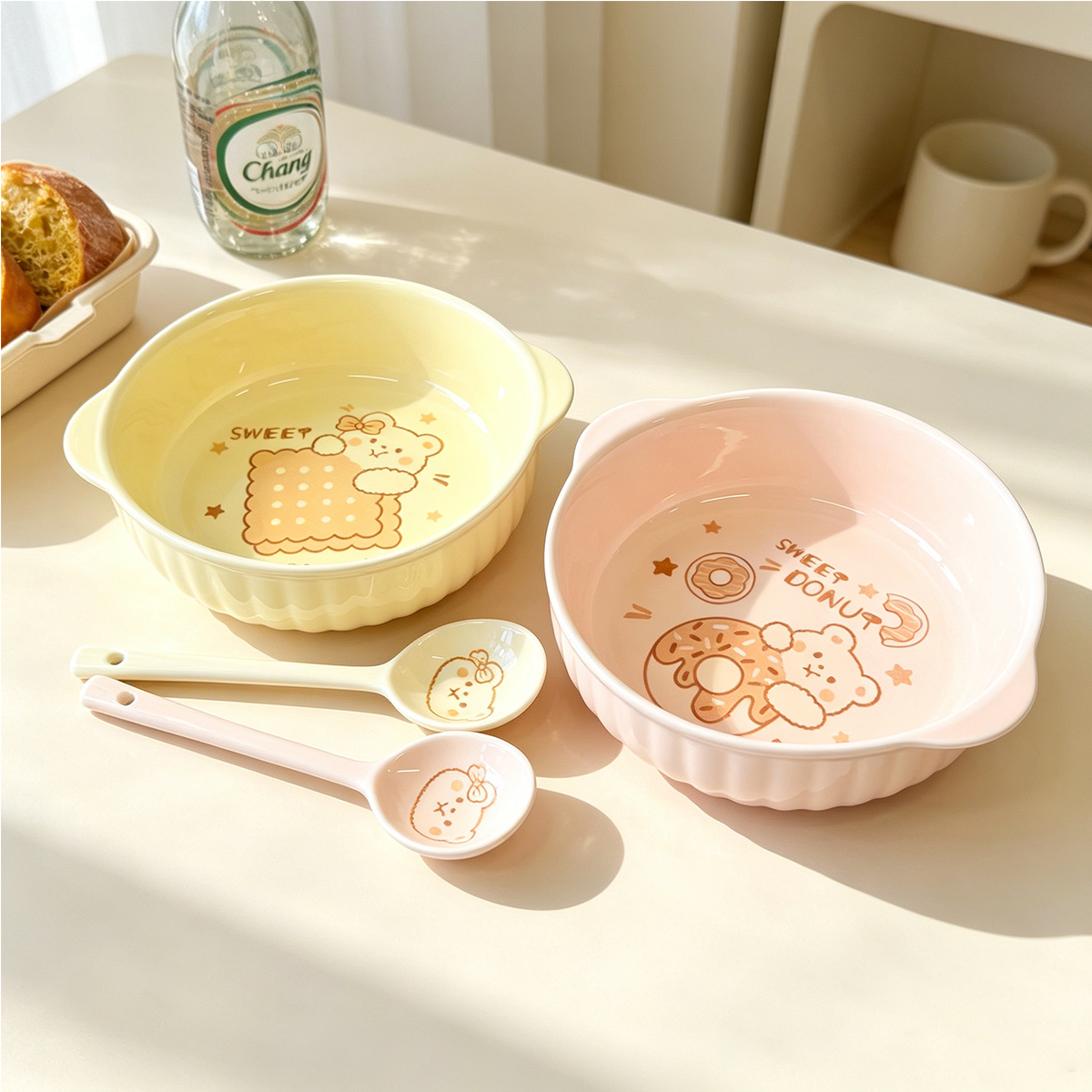 7.5 Inch Cute Cartoon Bear Rab - Meal Prep Microwave recension och pris