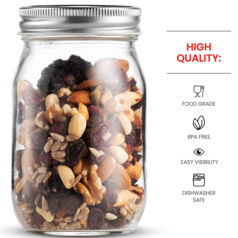 4pcs 450ml Glass Regular Mouth - Meal Prep Yogurt recension och pris