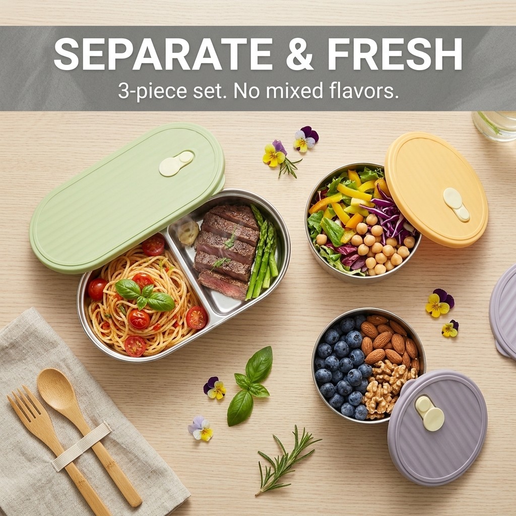 Microwavable 304 Stainless Ste - Meal Preparation recension och pris