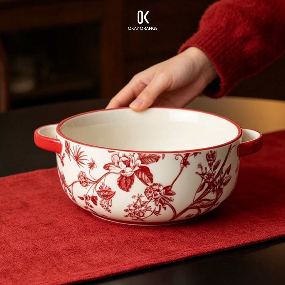 Vintage French Floral Ceramic  - Meal Prep Microwave recension och pris