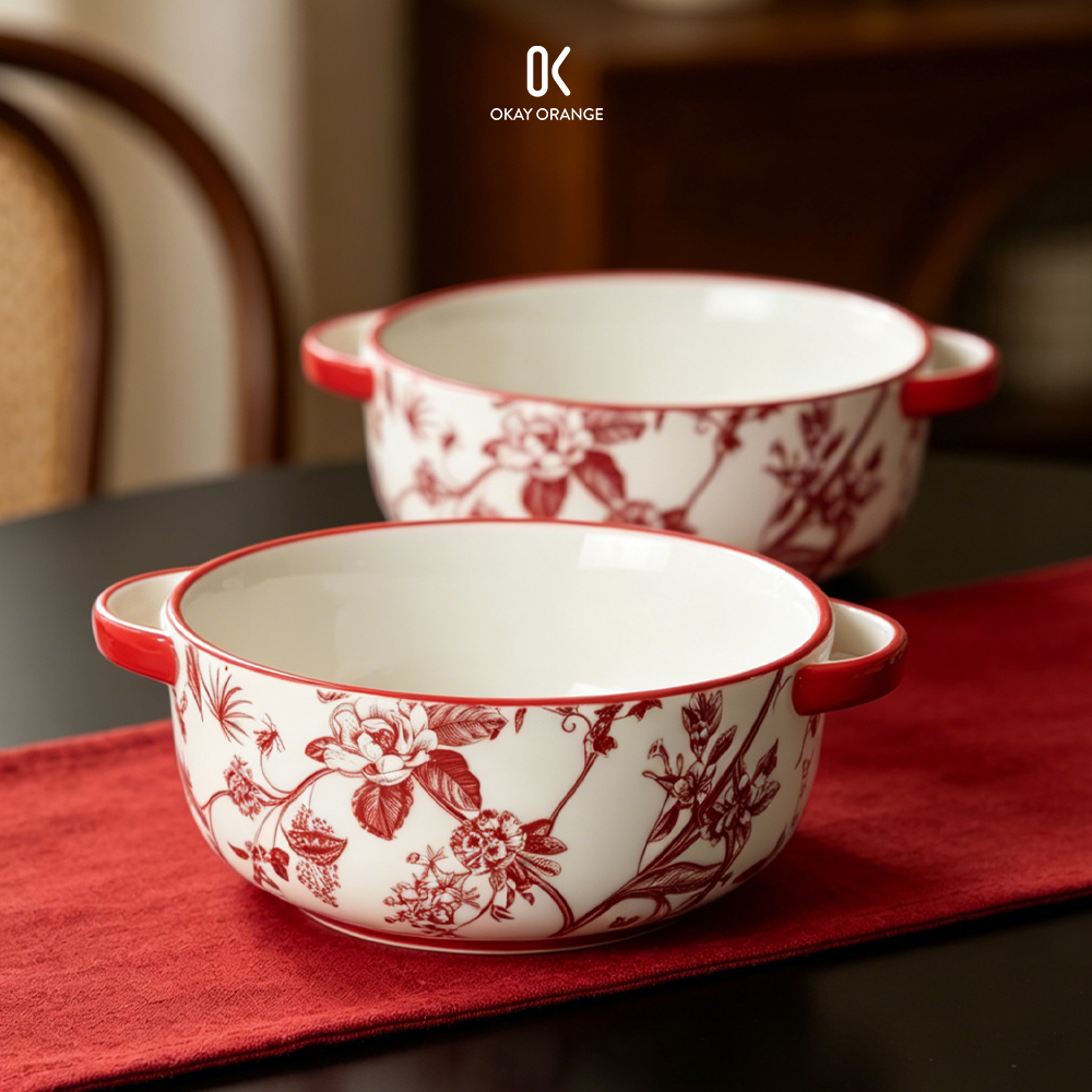 Vintage French Floral Ceramic  - Meal Prep Microwave recension och pris