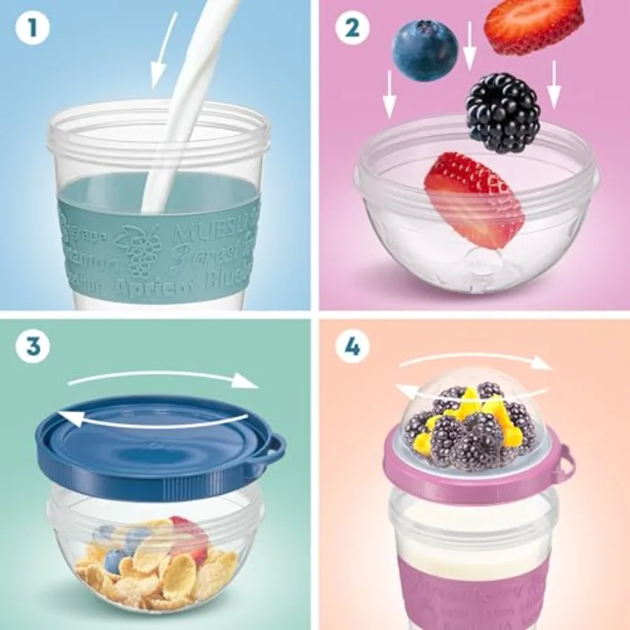 4 Pack - On the Go Yogurt Parf - Meal Prep Yogurt recension och pris