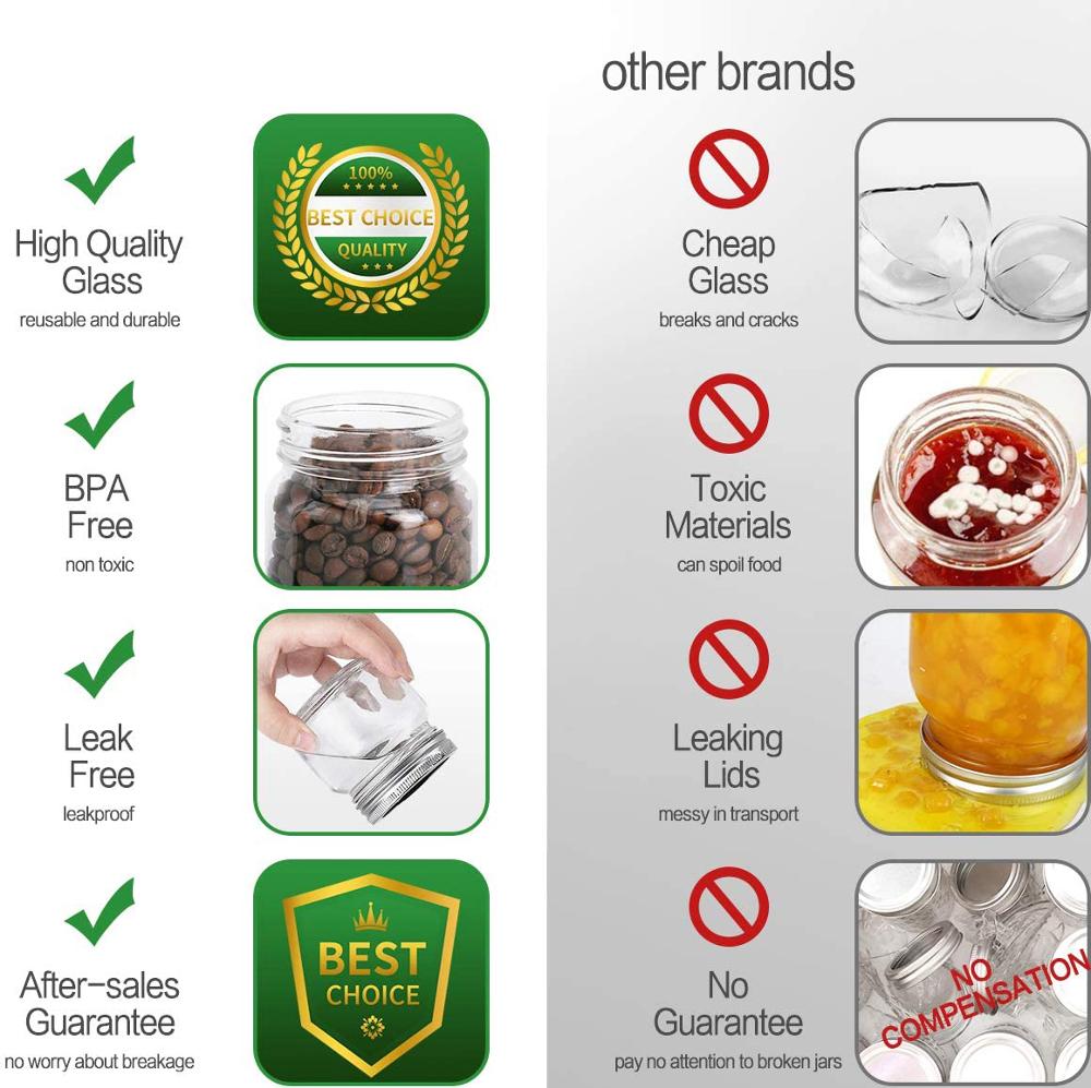Regular Mouth Mason Jars and L - Meal Prep Yogurt recension och pris