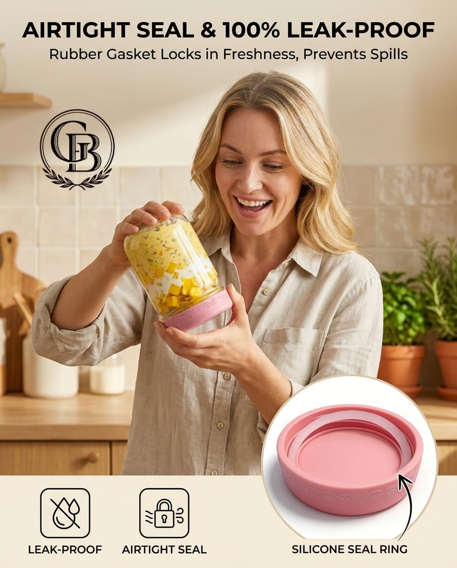 16 OZ 4Pack, Overnight Oats Ja - Meal Prep Yogurt Parfait recension och pris