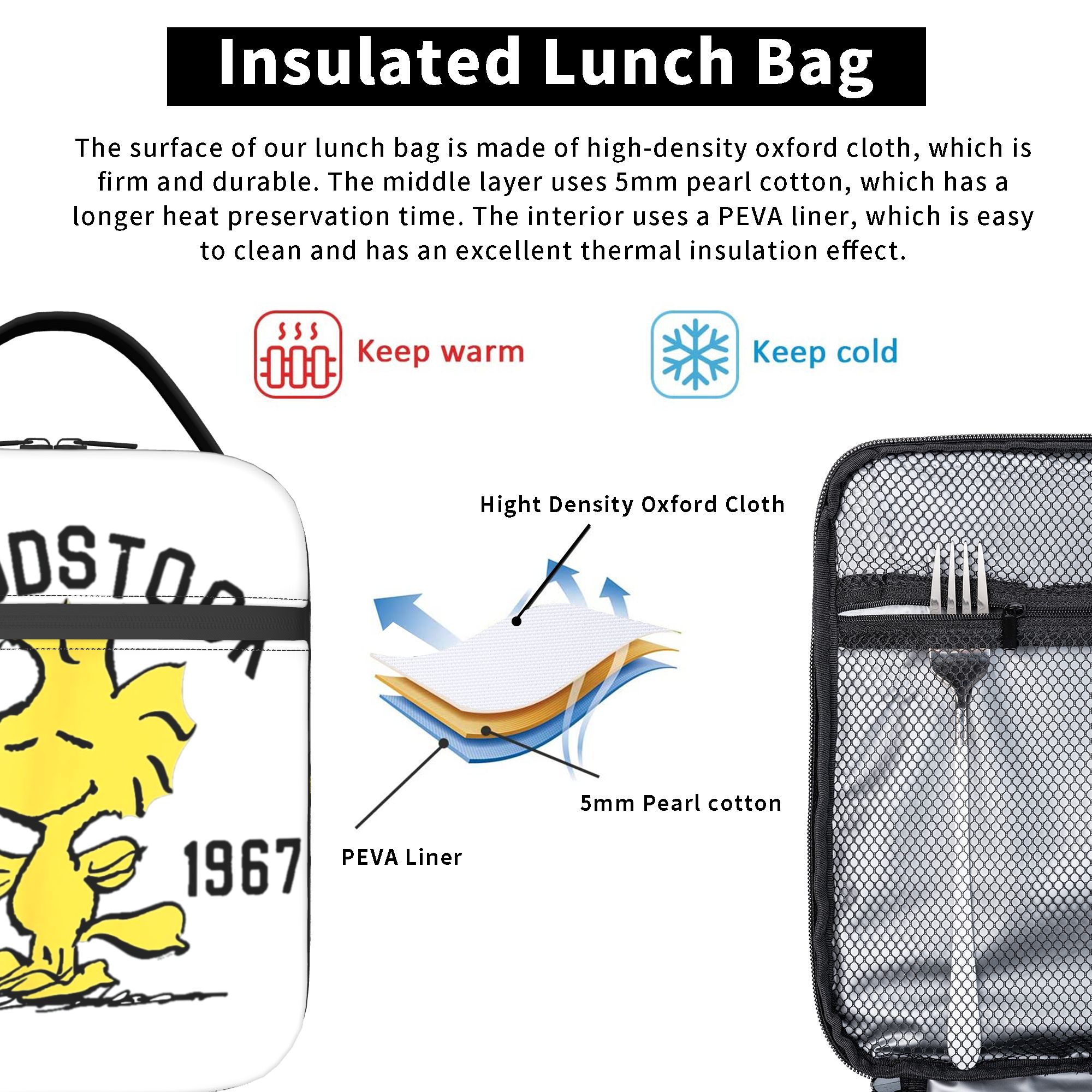 Peanuts Woodstock Snoopy Insul - Meal Prep Bag recension och pris