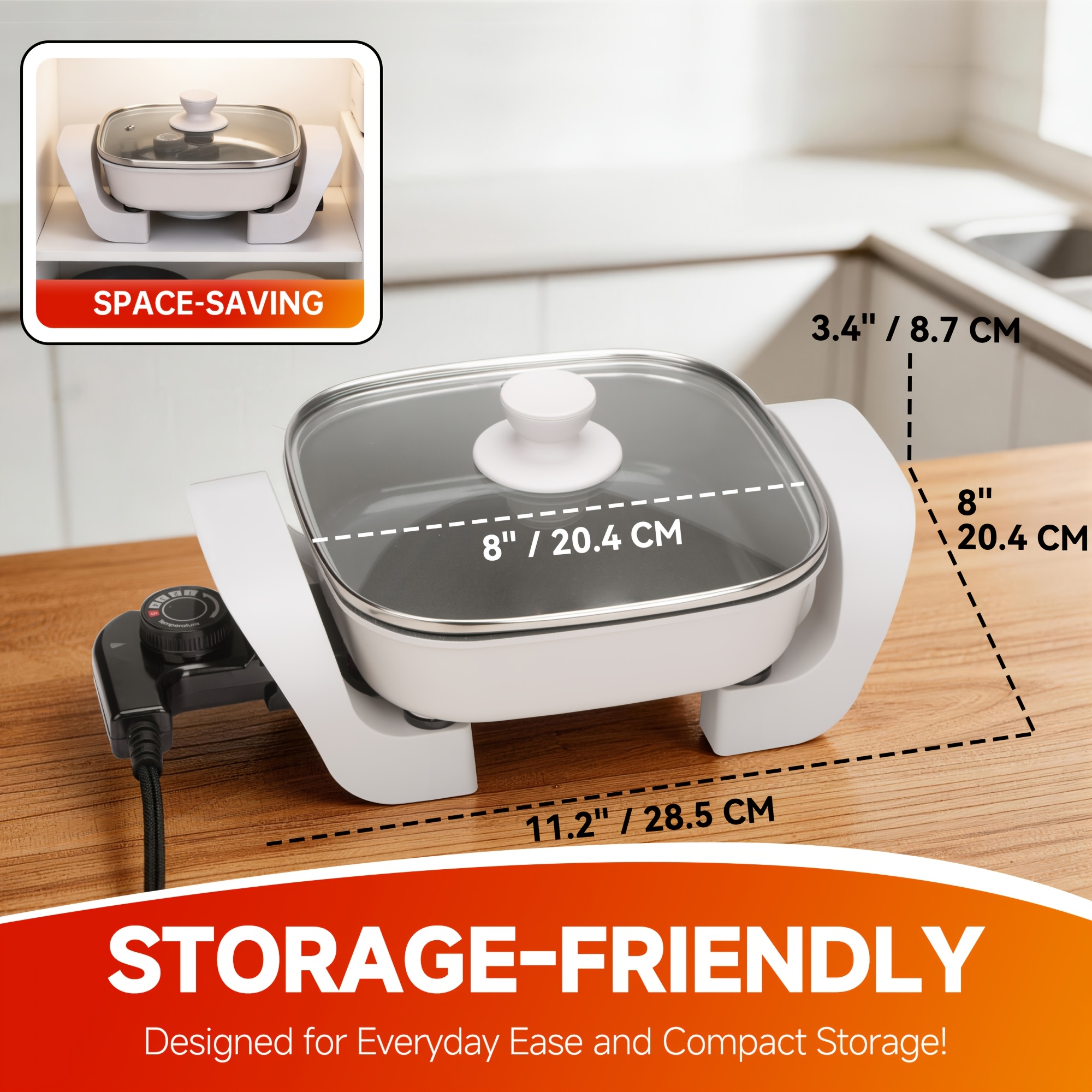8-Inch Ceramic-Coated Electric - Meal Prep Quick recension och pris