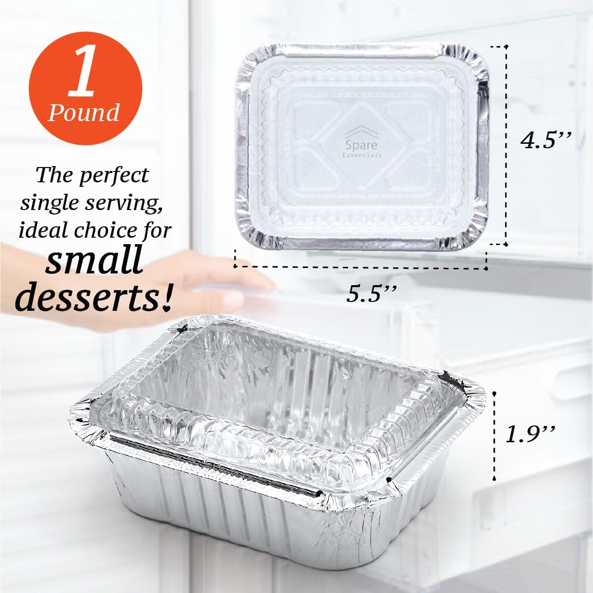 55 Pack 1 Lb Aluminum Pans wit - Meal Prep Freezer recension och pris