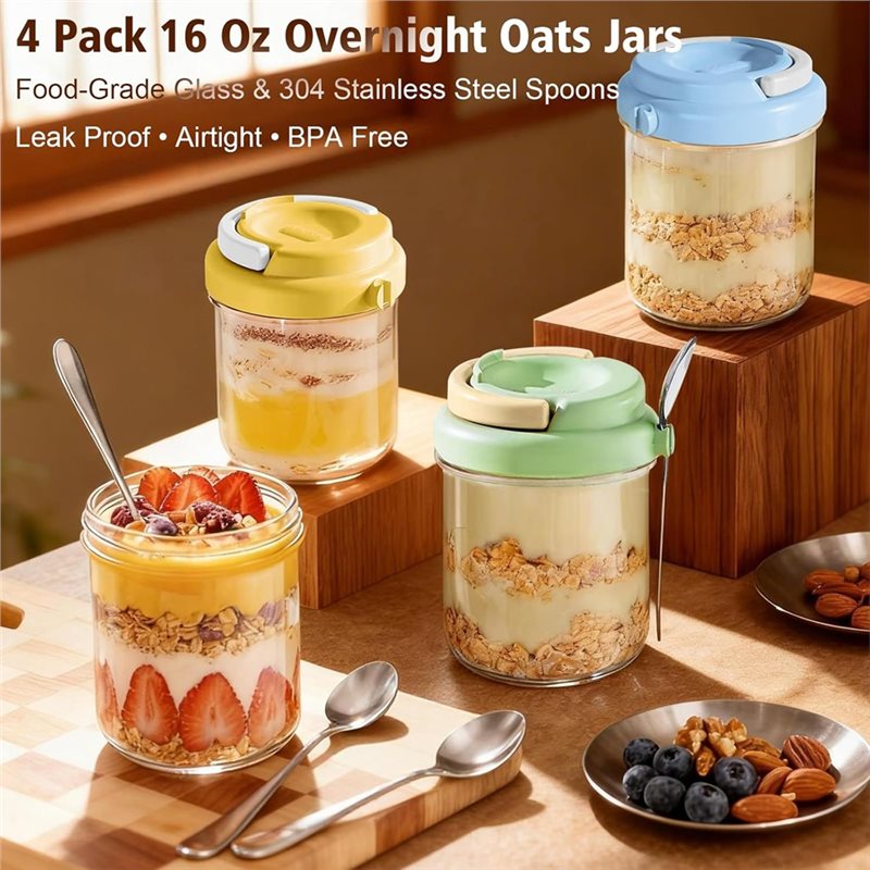 【THANKSGIVING DAY】4 Pack 16 Oz - Meal Prep Yogurt recension och pris