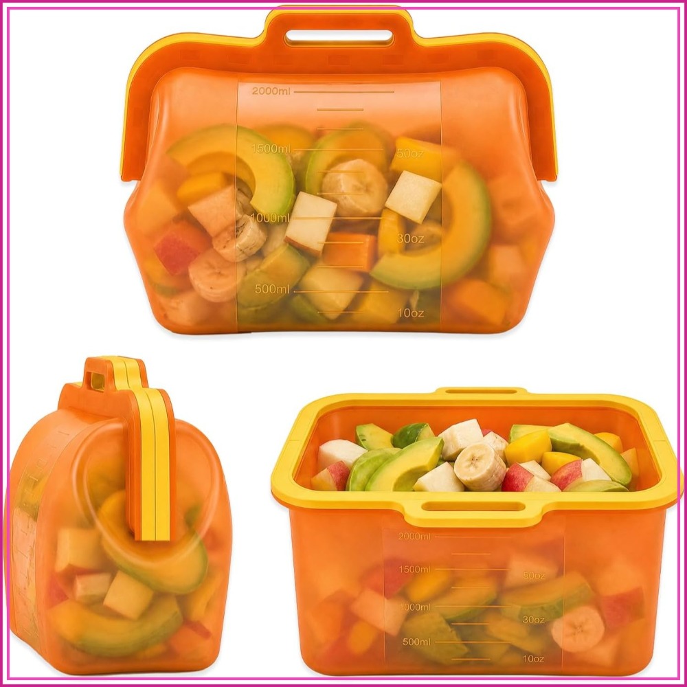 Reusable Silicone Food Storage - Meal Prep Freezer recension och pris
