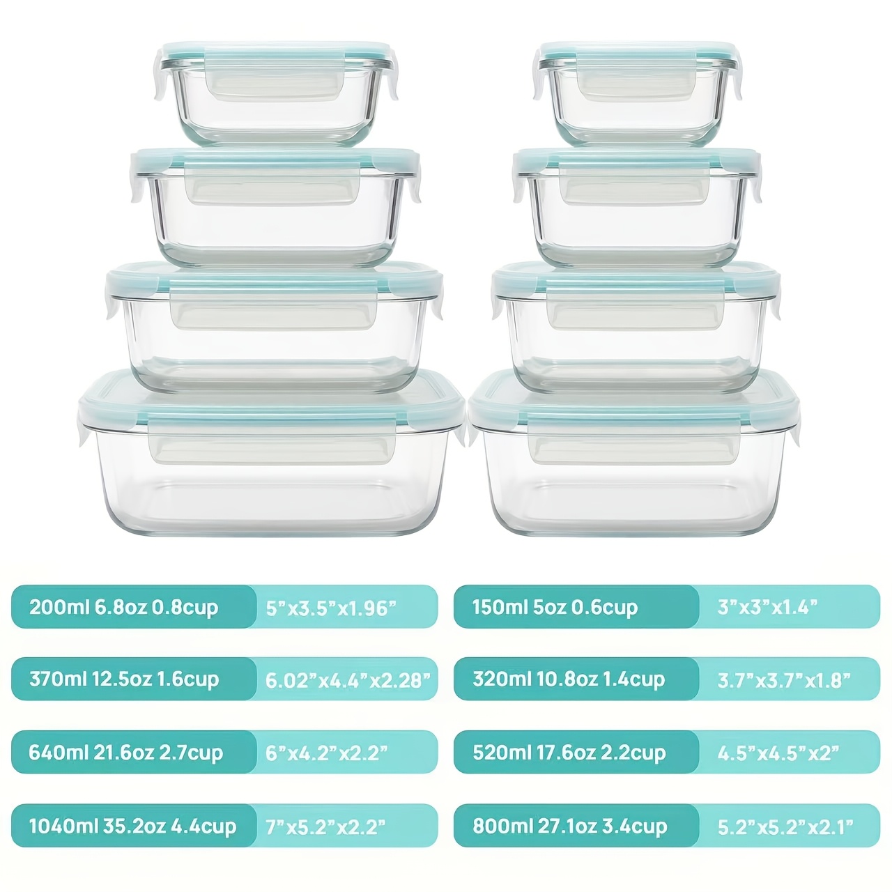Premium Glass Food Storage Con - Meal Prep Freezer recension och pris