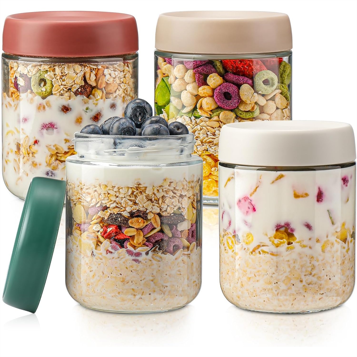 Glass Overnight Oats Container - Meal Prep Yogurt recension och pris