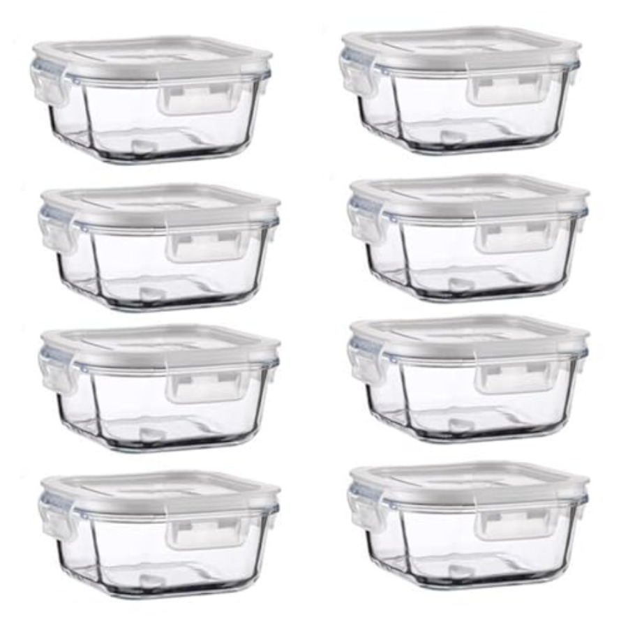 16oz Square Glass Food Storage - Meal Prep Food recension och pris