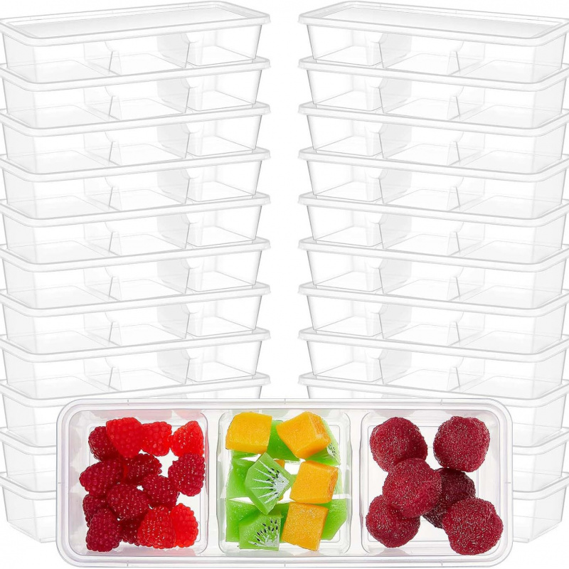 【25-Count 3-Section Food Conta - Meal Prep Japanese Food recension och pris
