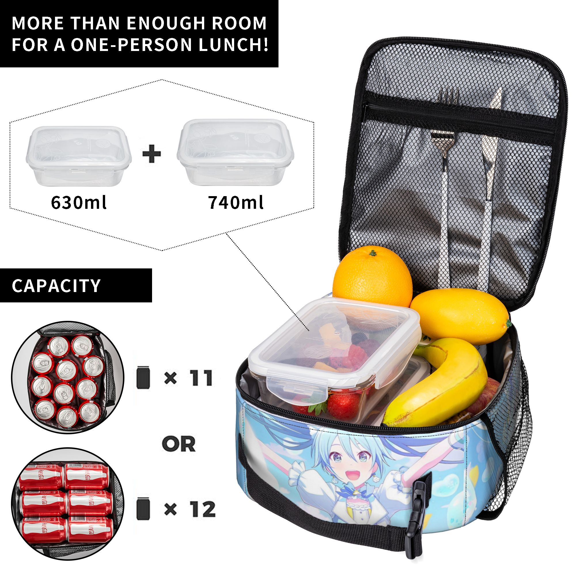 Hatsune Miku Trained Insulated - Meal Prep Bag recension och pris
