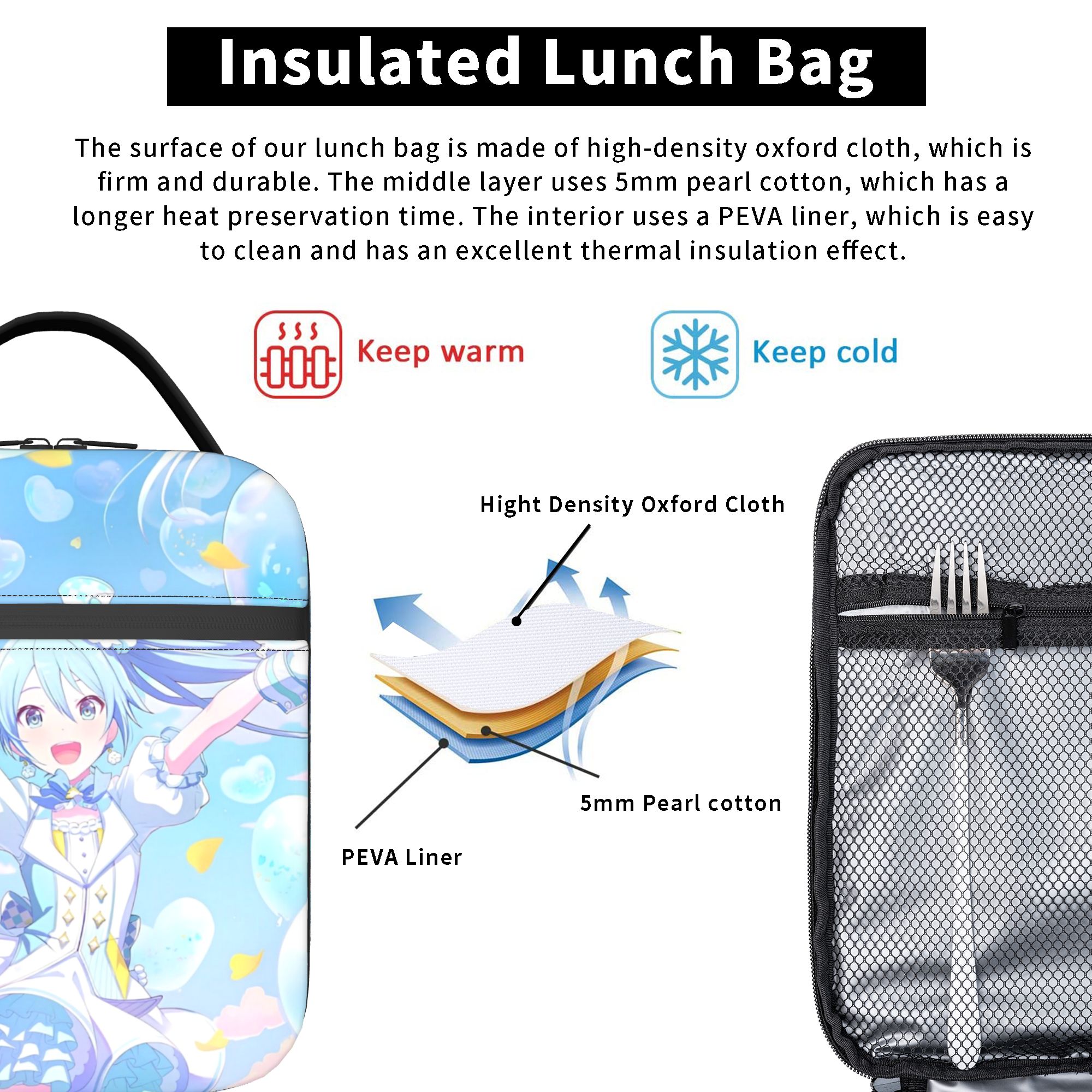 Hatsune Miku Trained Insulated - Meal Prep Bag recension och pris