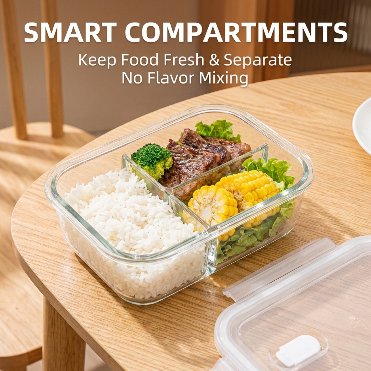 Premium White Glass Food Conta - Meal Prep Microwave recension och pris
