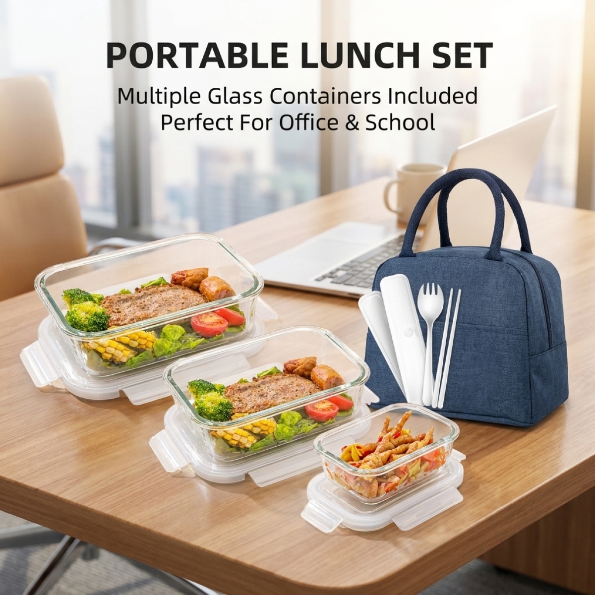 Premium White Glass Food Conta - Meal Prep Microwave recension och pris