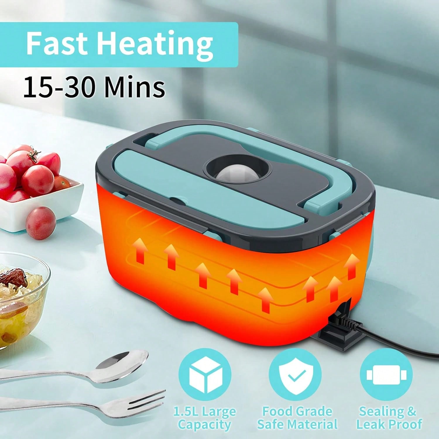 1.5 L 60W Electric Lunch Box F - Meal Prep Microwave recension och pris