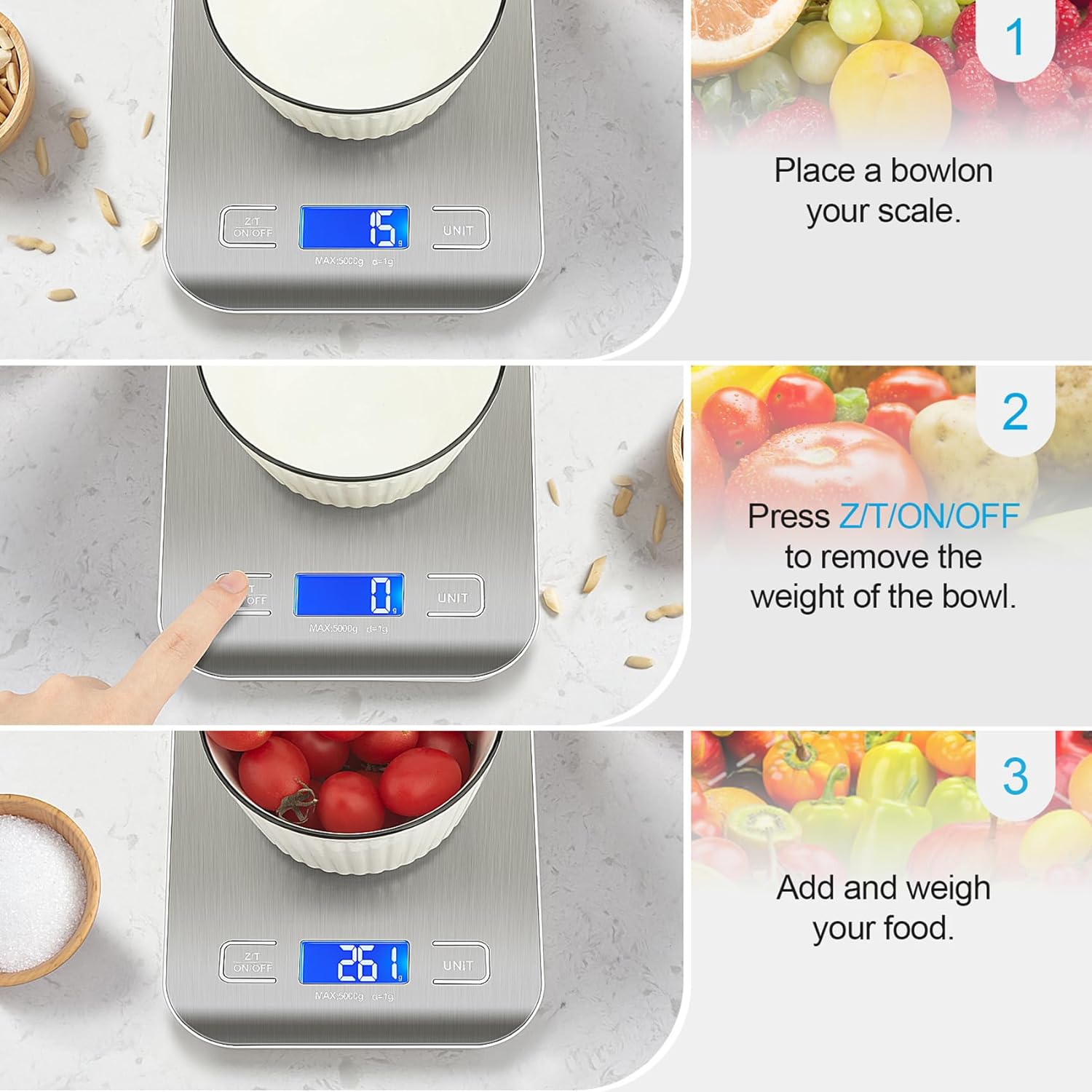 Food Scale, Kitchen Scale, Wei - Meal Prep Keto recension och pris