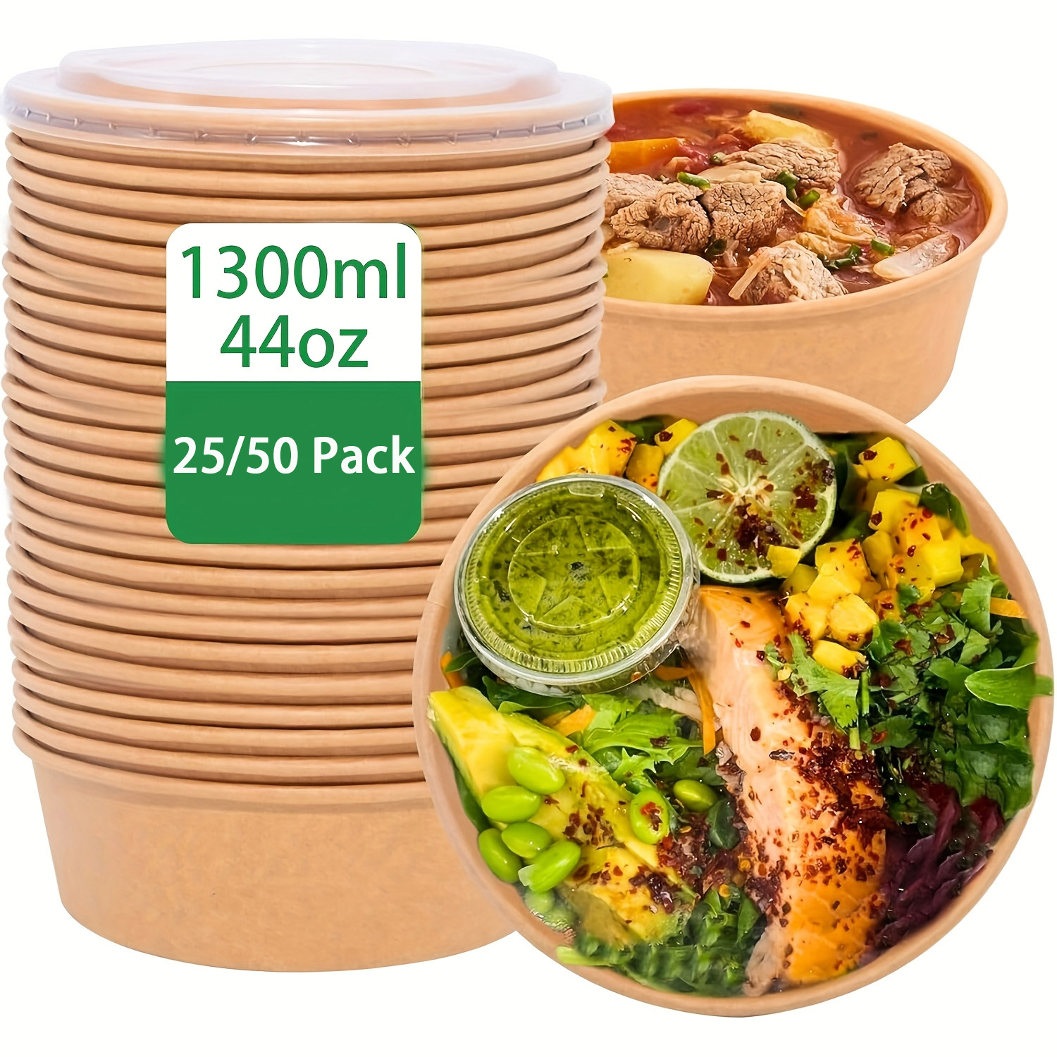 44Oz/1300Ml 25/50 Pack Paper B - Meal Preparation recension och pris