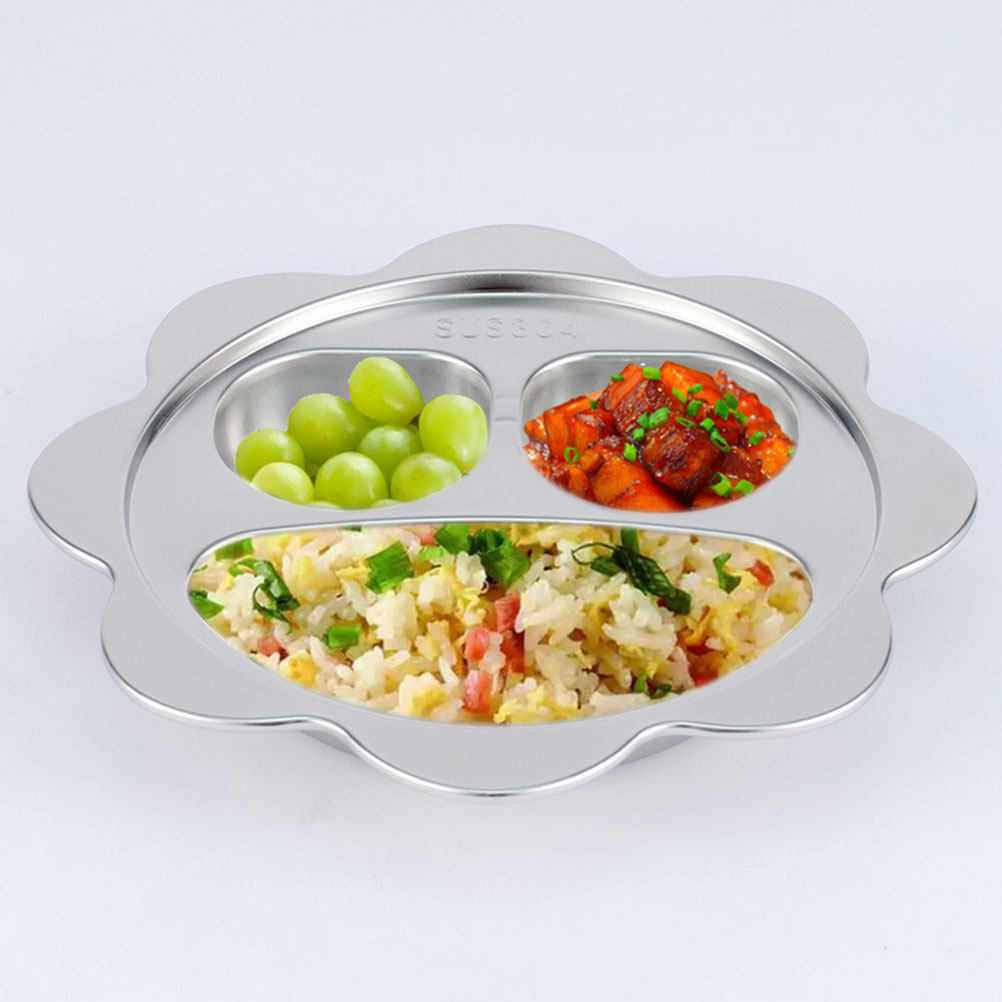 Stainless Steel Divided Plate  - Meal Prep Food recension och pris