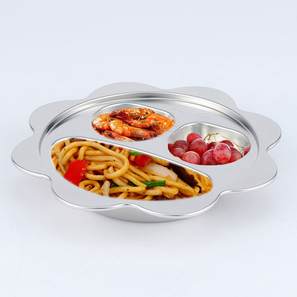 Stainless Steel Divided Plate  - Meal Prep Food recension och pris