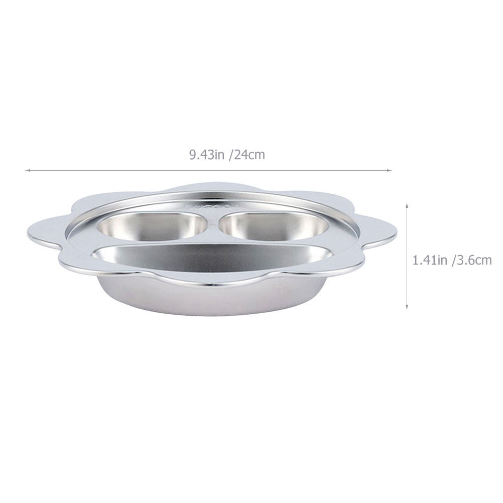 Stainless Steel Divided Plate  - Meal Prep Food recension och pris