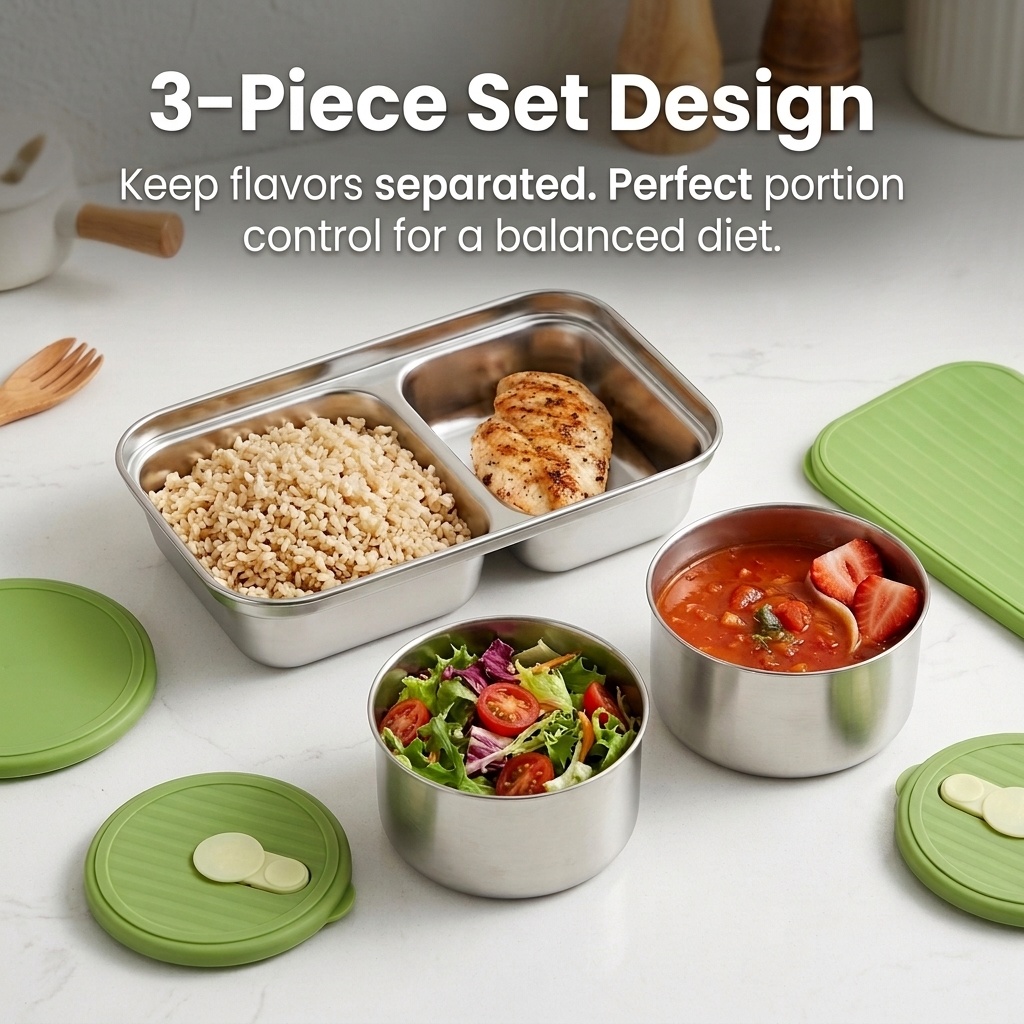 Microwave Safe 304 Stainless S - Meal Preparation recension och pris