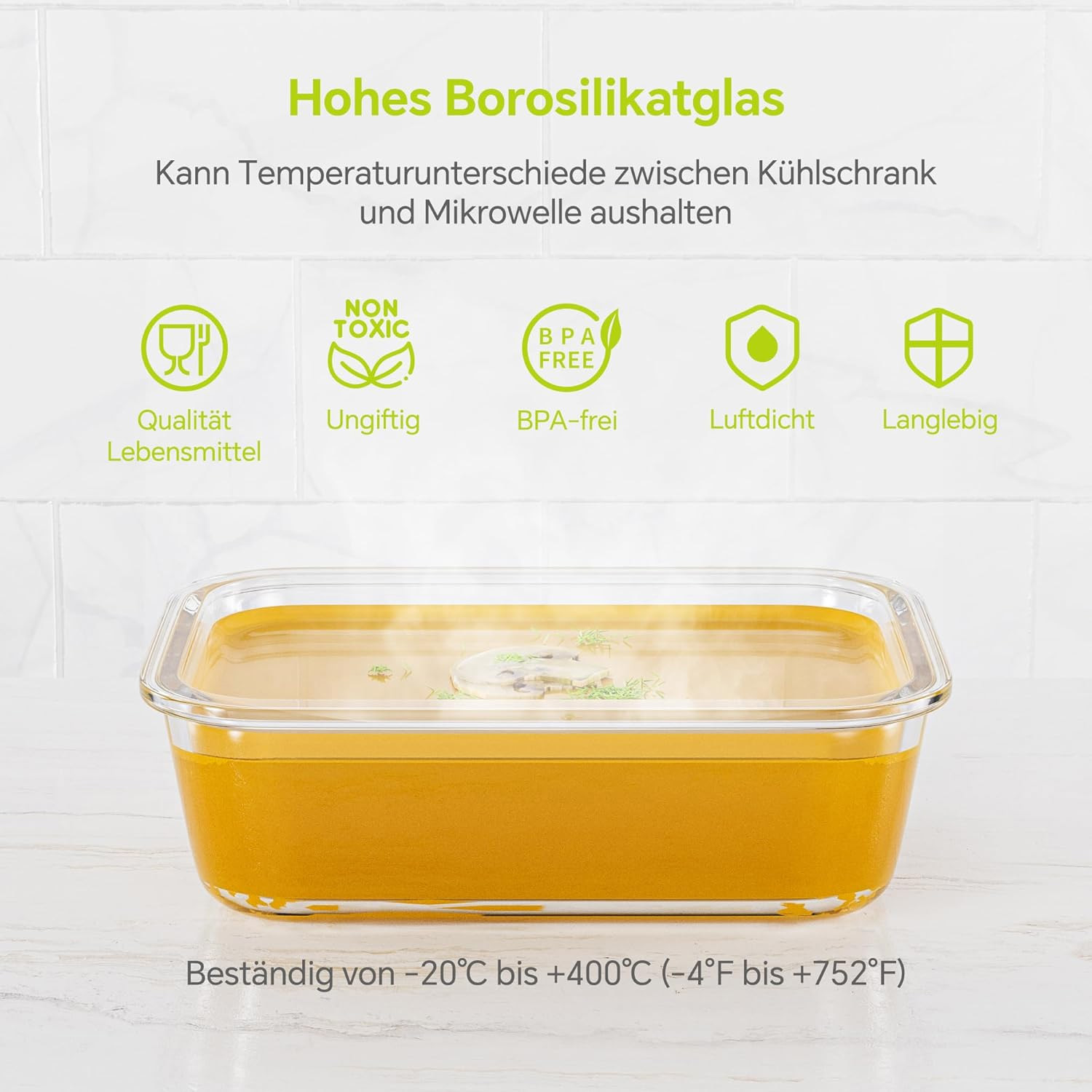 8-Pack Airtight Glass Food Sto - Meal Prep Microwave recension och pris