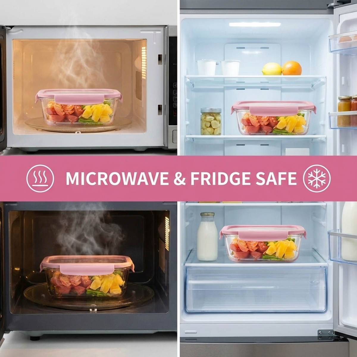 High Borosilicate Glass Food S - Meal Prep Microwave recension och pris
