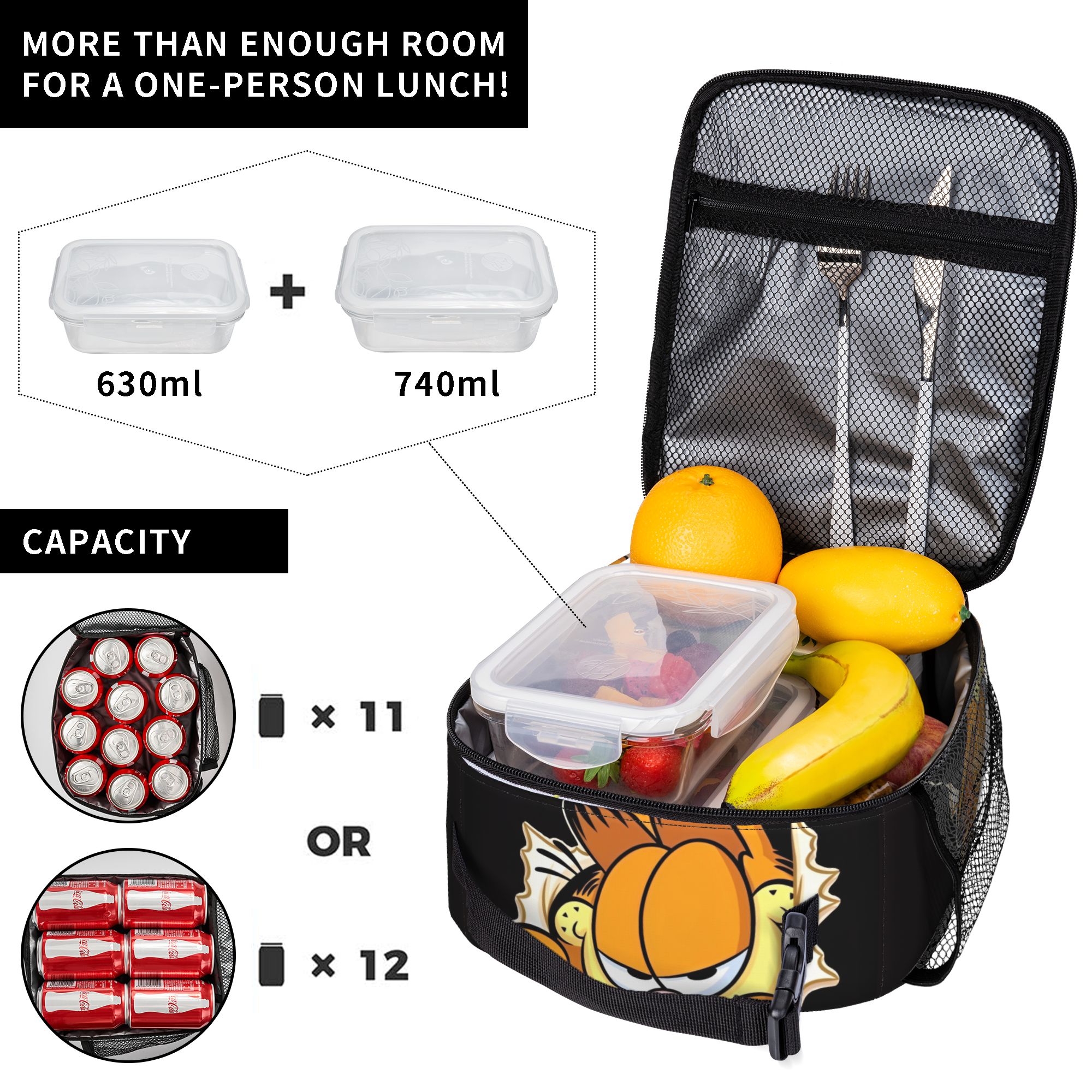 Garfielded Insulated Lunch Bag - Meal Prep Bag recension och pris