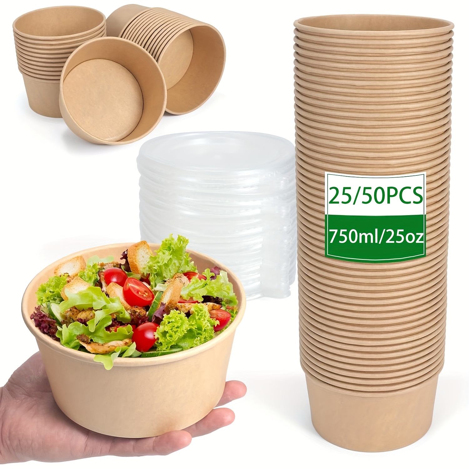 25Oz/750Ml 25/50 Pack Paper Bo - Meal Prep Food recension och pris