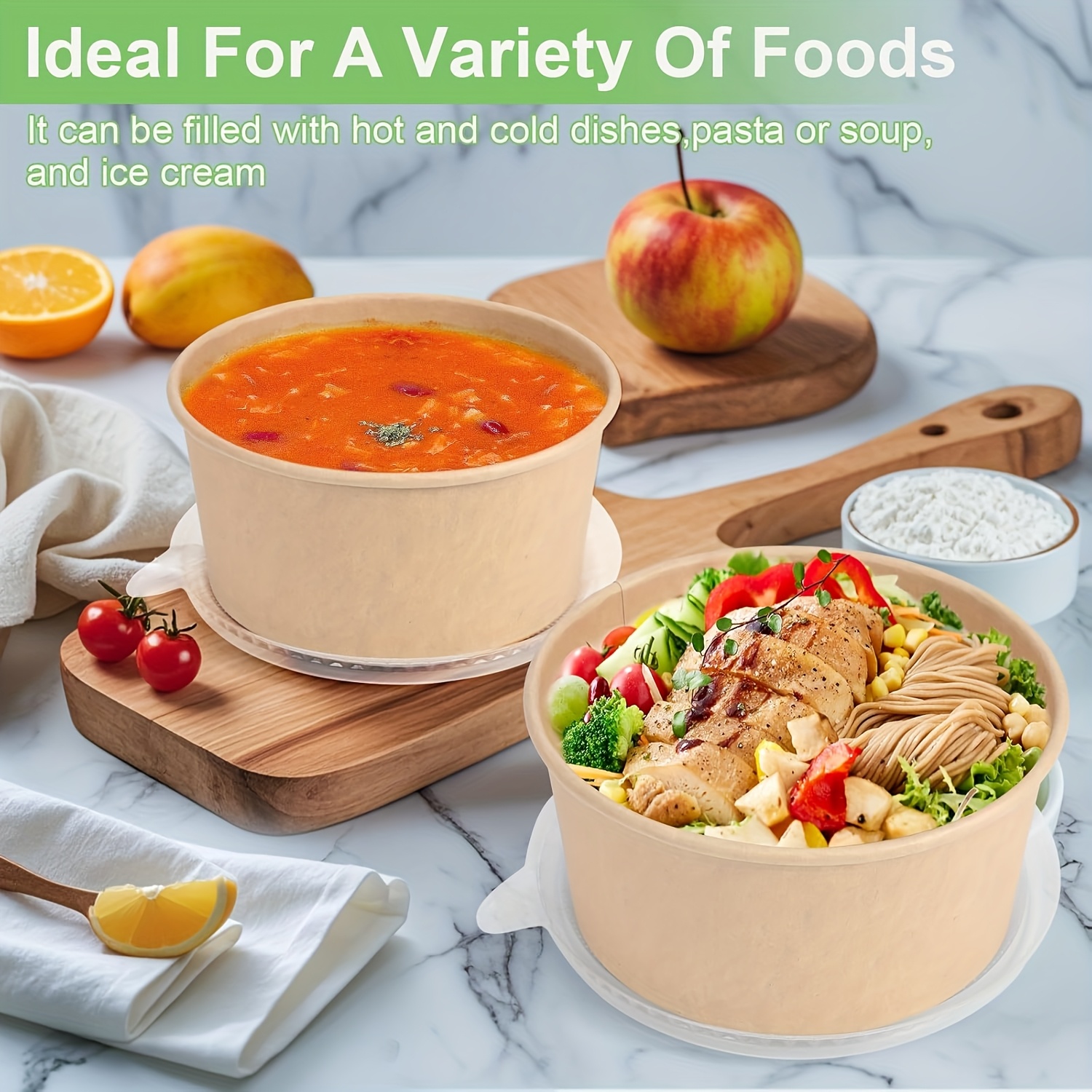 25Oz/750Ml 25/50 Pack Paper Bo - Meal Prep Food recension och pris