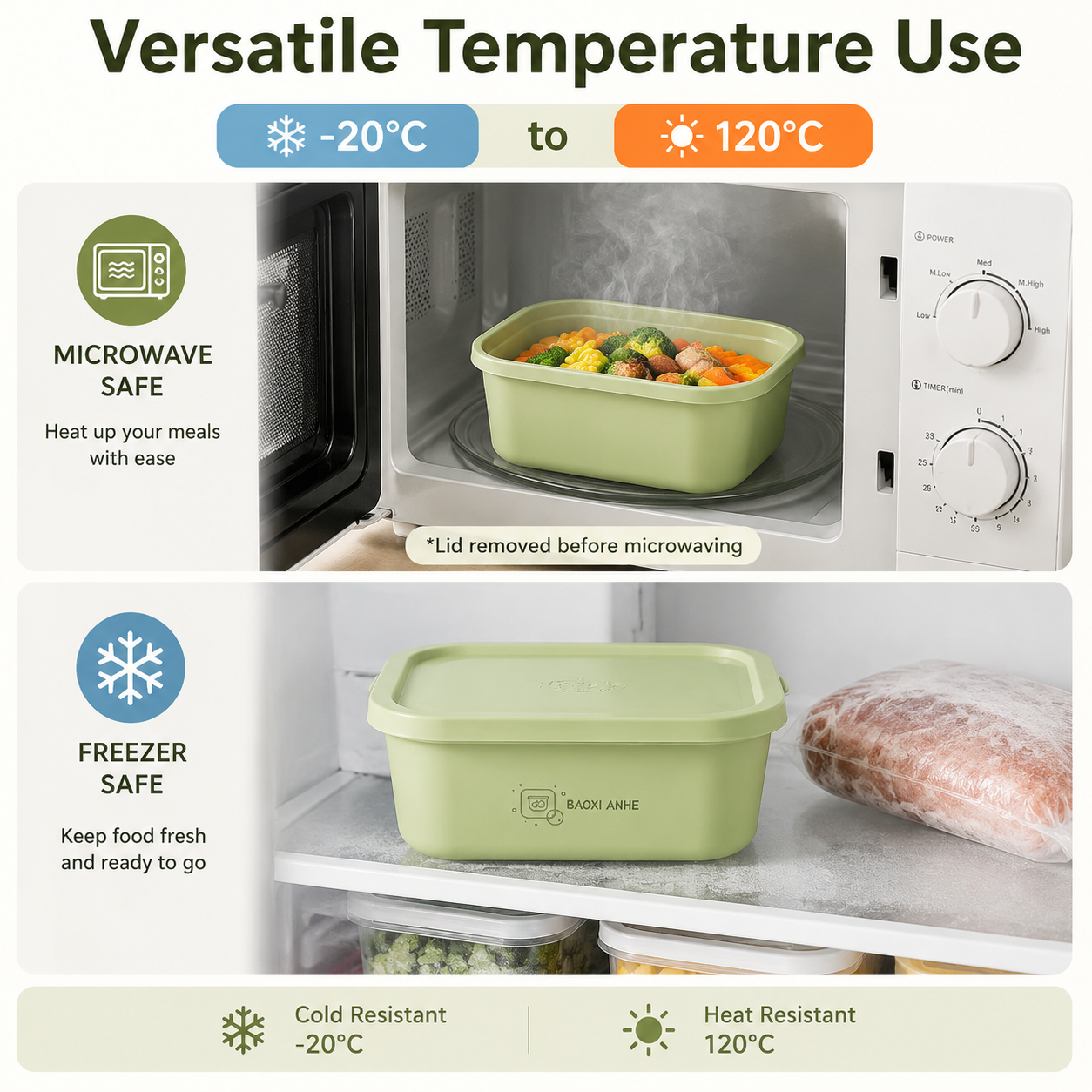 4Pcs Stackable Food Storage Co - Meal Prep Freezer recension och pris