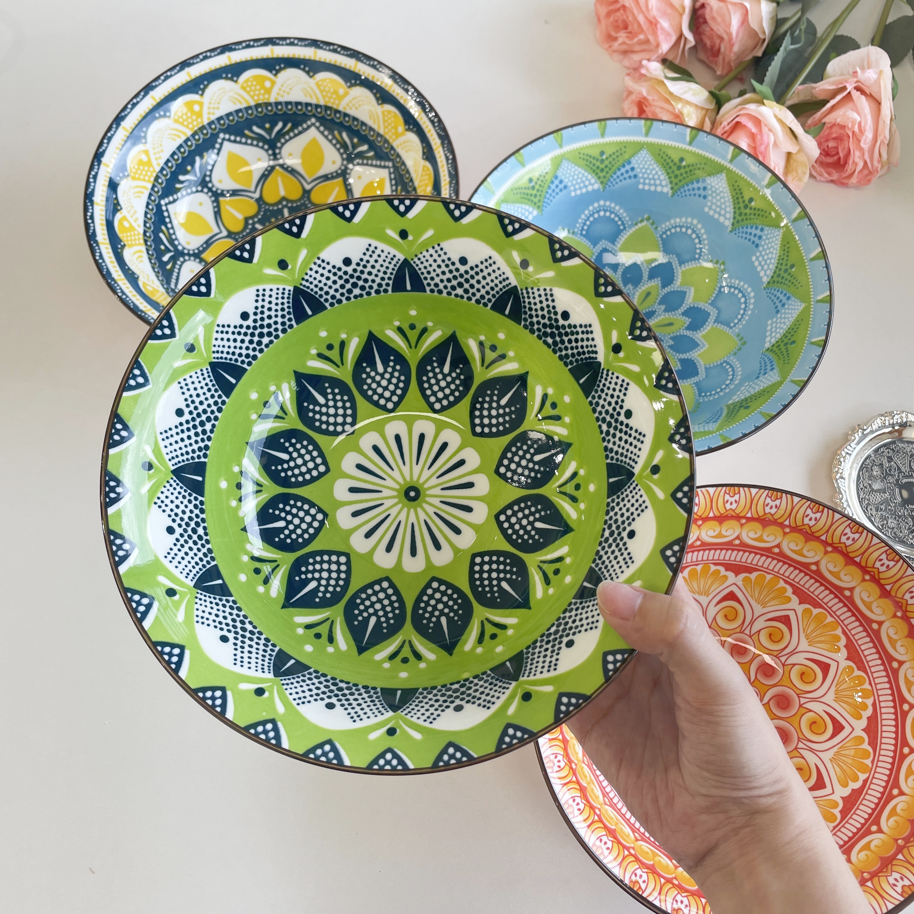 1/4-Piece Bohemian Ceramic Sou - Meal Prep Microwave recension och pris